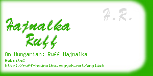 hajnalka ruff business card